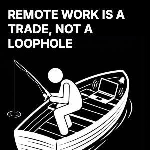 Remote work is a trade, not a loophole