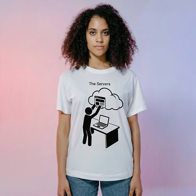 Servers t-shirt model
